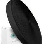 Лента ременная трубчатая, стропа, черный 25 мм