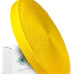 Лента ременная трубчатая, стропа, желтый 25 мм