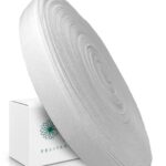 Лента эластичная тканая швейная, белая 50 мм