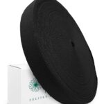 Лента эластичная помочная швейная, черная 30 мм