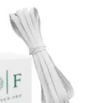 Шнур полиэфирный плоский, тканый, белый 10 мм