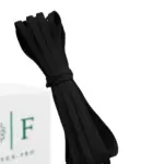 Шнур полиэфирный плоский, тканый, черный 15 мм