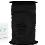 Шнур плетельный, эластичный, шляпный, черный 3 мм