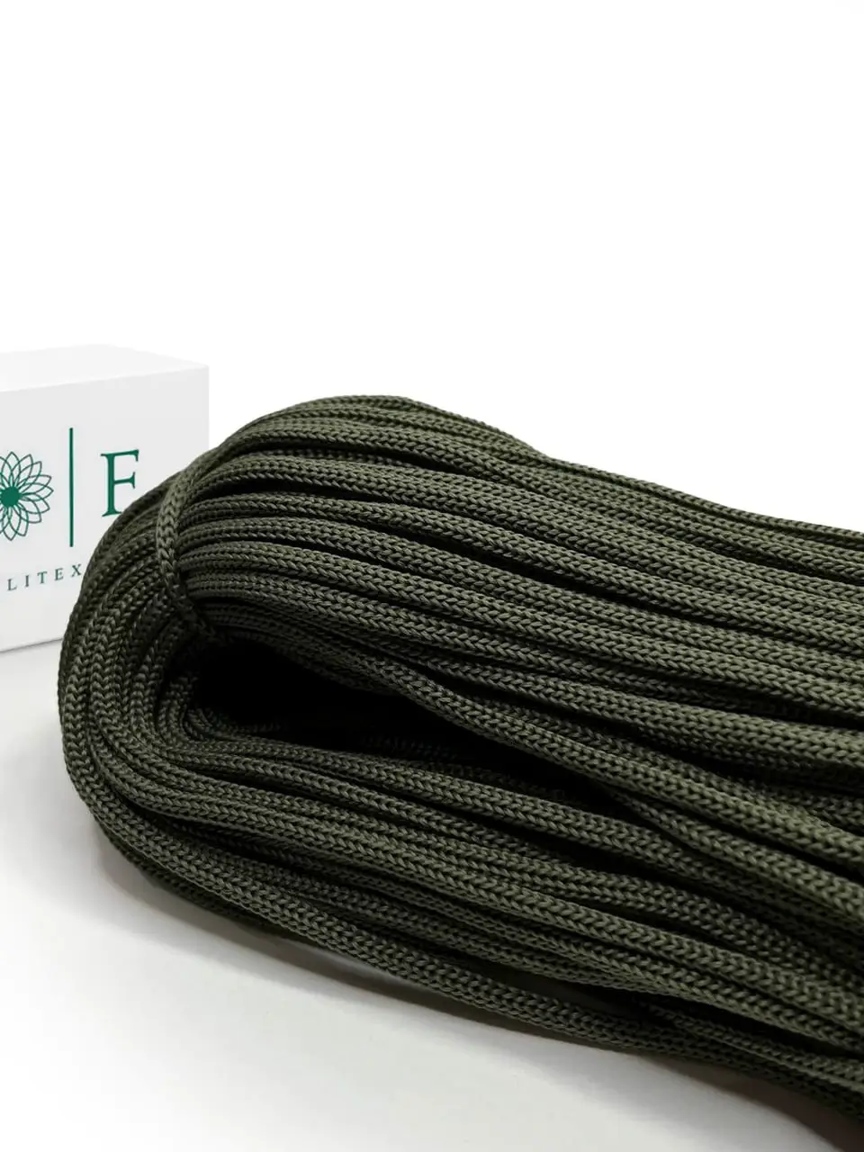 Шнур полипропиленовый, вязаный, хаки 4 мм