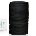 Шнур полипропиленовый с наполнителем, вязаный, черный 3 мм