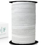 Резинка вязаная эластичная швейная узкая, белая 10 мм